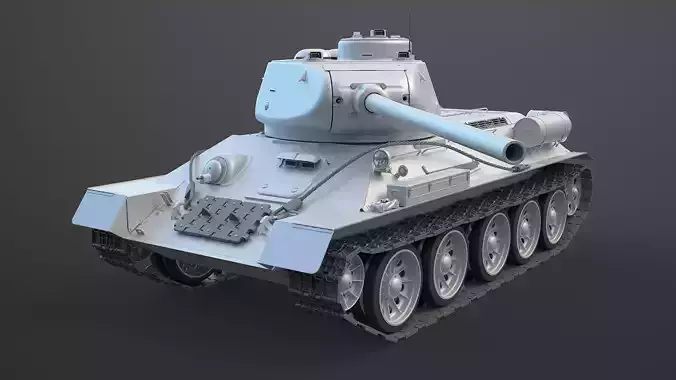 T-34-85 High-Poly tank 3D model