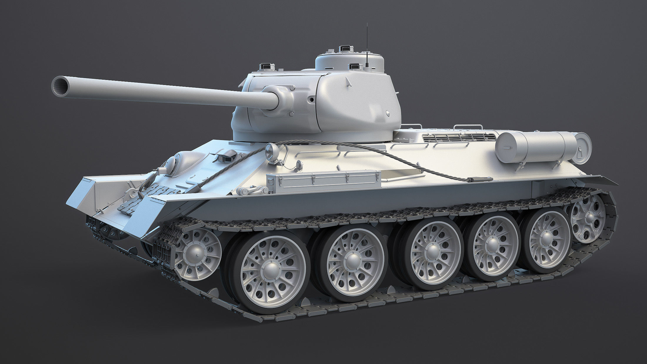 T-34-85 High-Poly tank 3D model_5