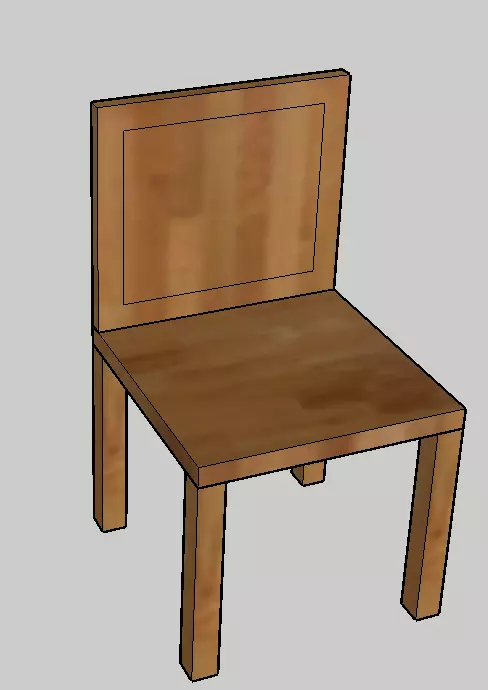 wood chair Free 3D print model