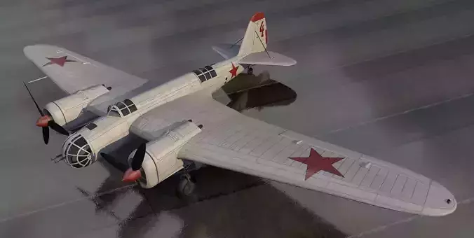 Tupolev SB-2M-100 Early 3D model