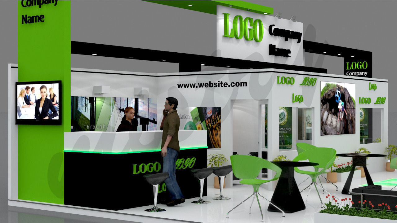 Exhibition Booth 3D Model 14x9 3D model_1