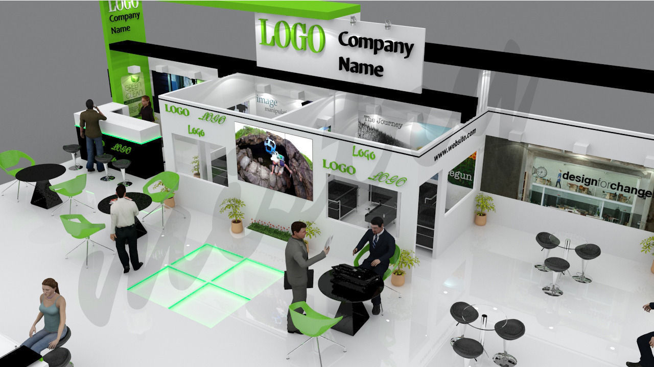 Exhibition Booth 3D Model 14x9 3D model_3