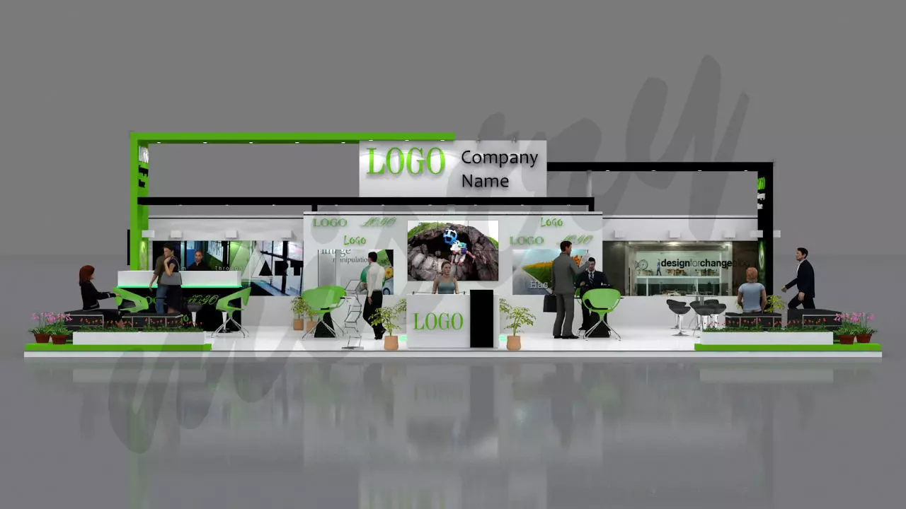 Exhibition Booth 3D Model 14x9 3D model_0