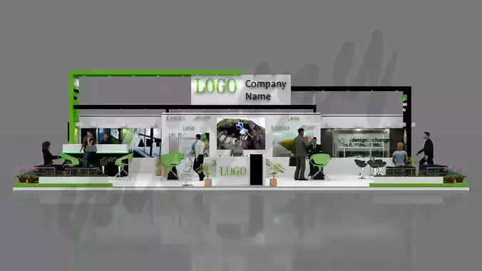 Exhibition Booth 3D Model 14x9 3D model