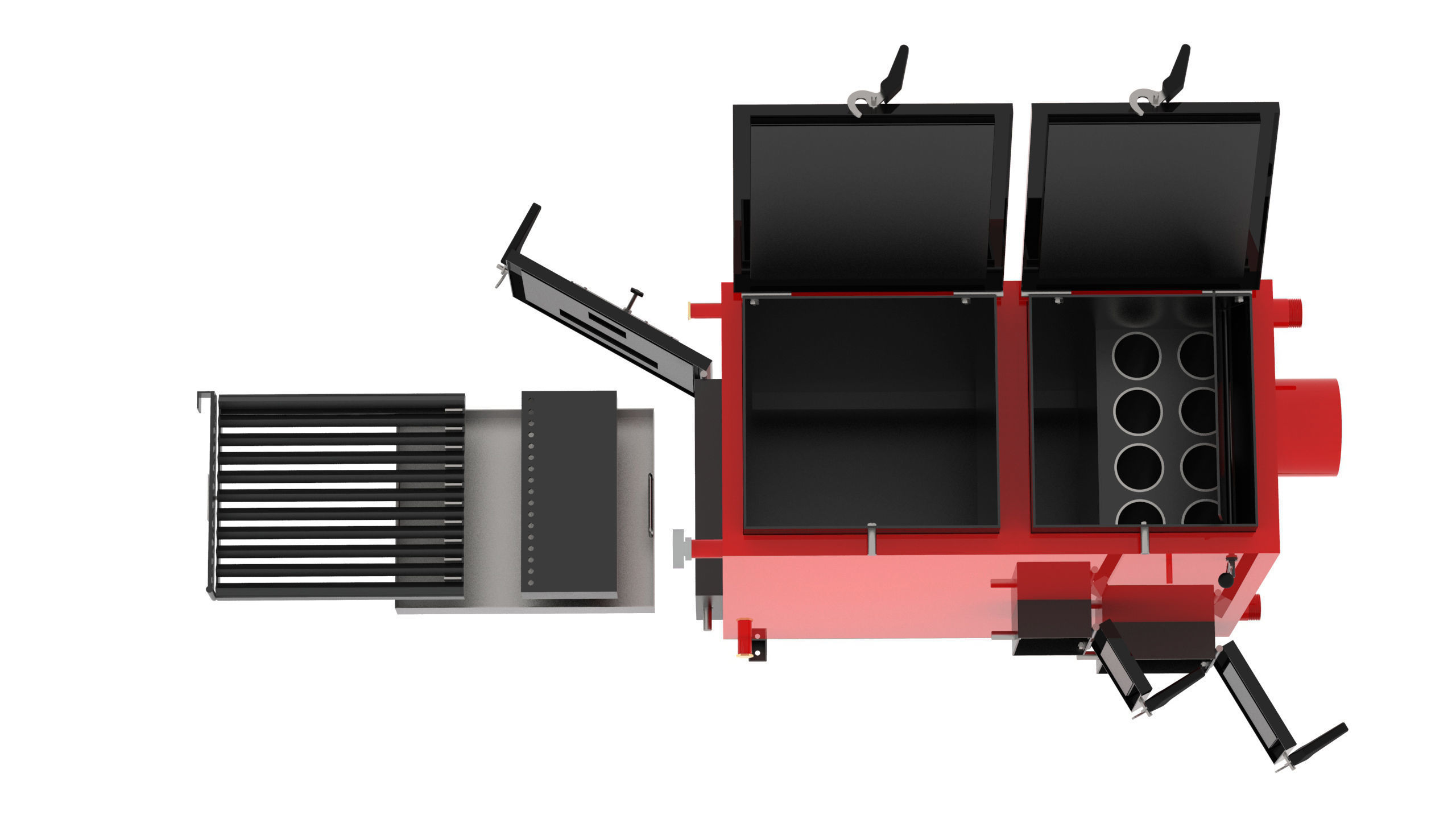 solid fuel boiler 3D model 3D model_3