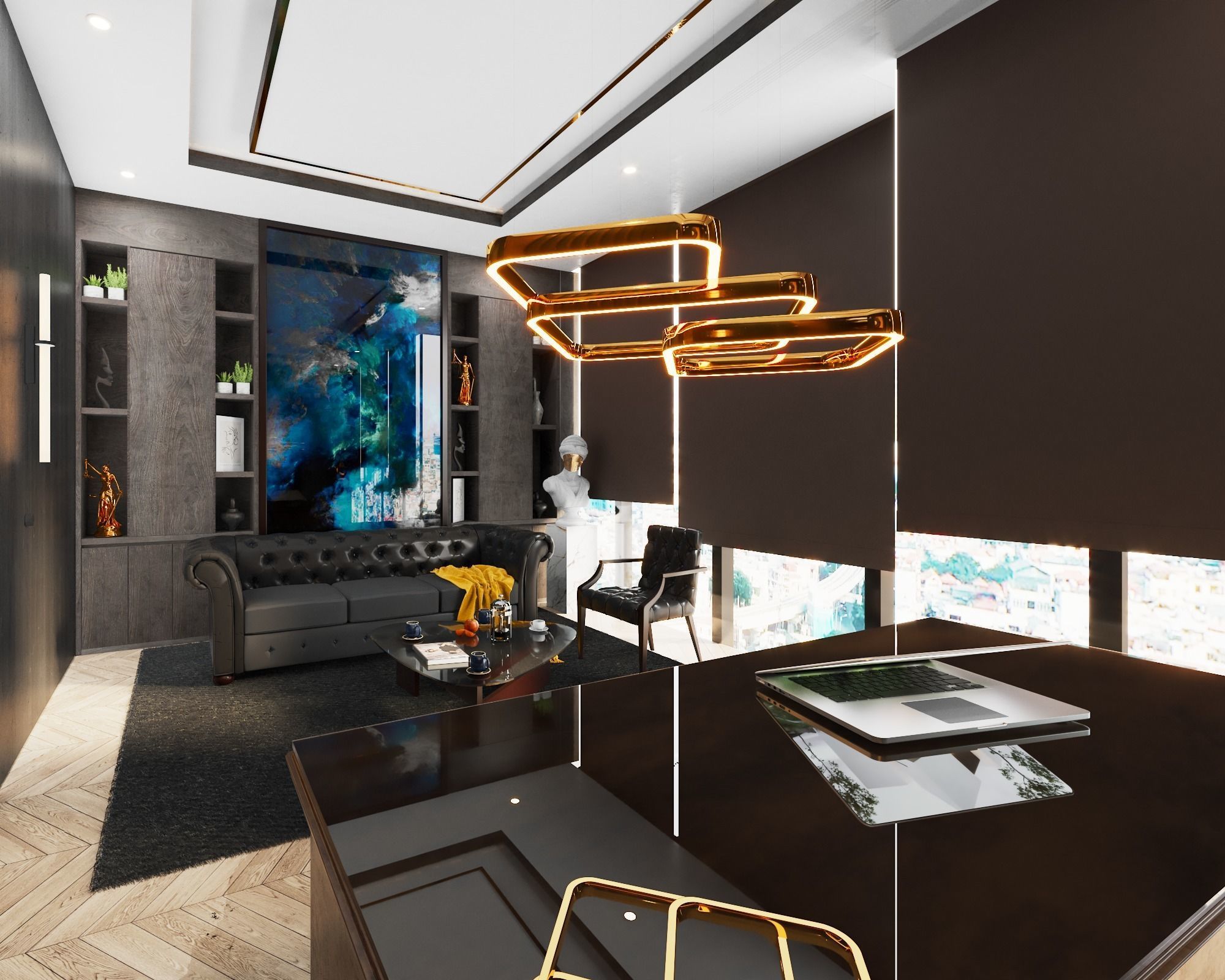 Office room 3D model_3