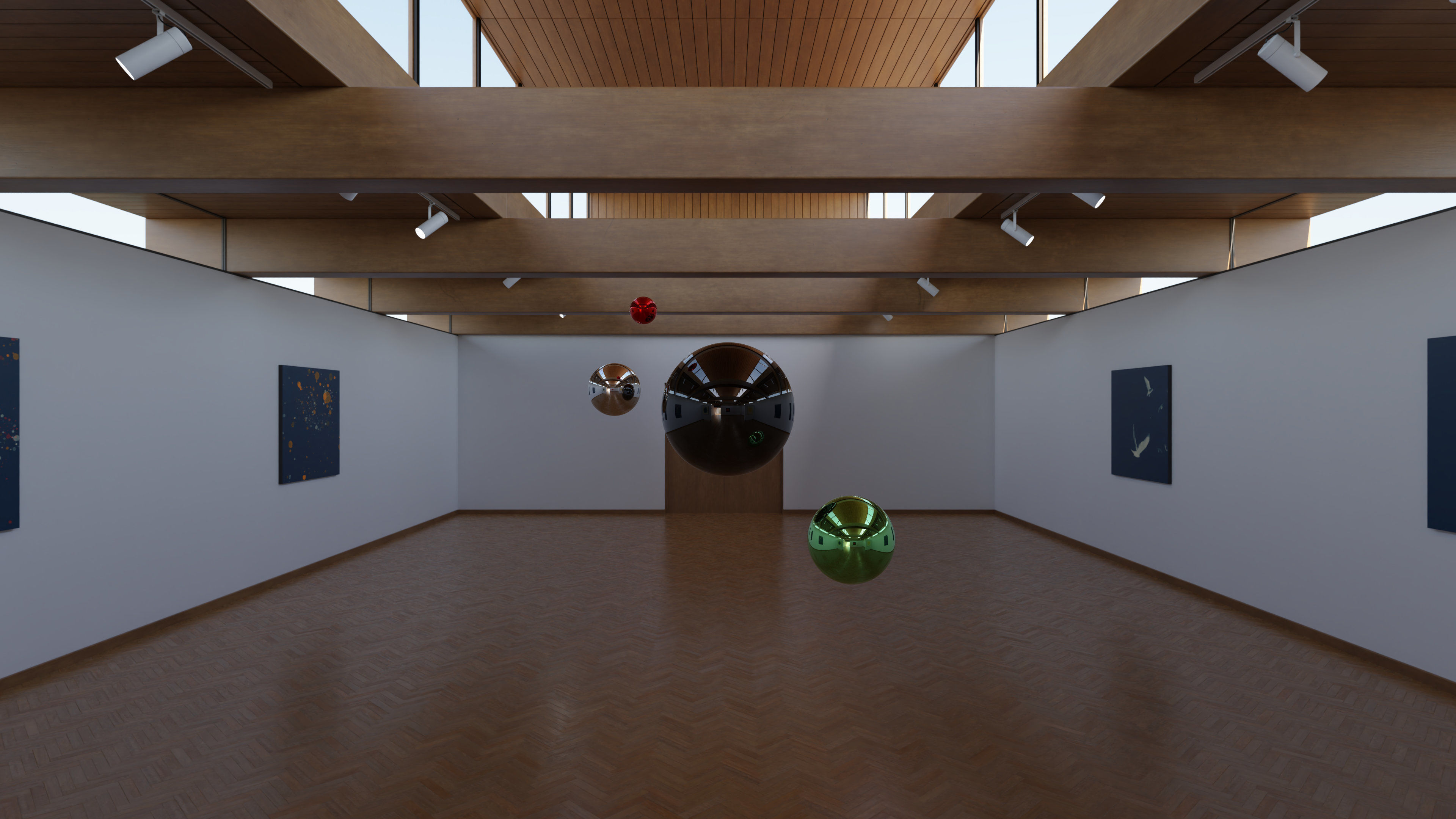 HDRI - Art Museum Gallery Interior 21 - 16384x8192 Texture_11