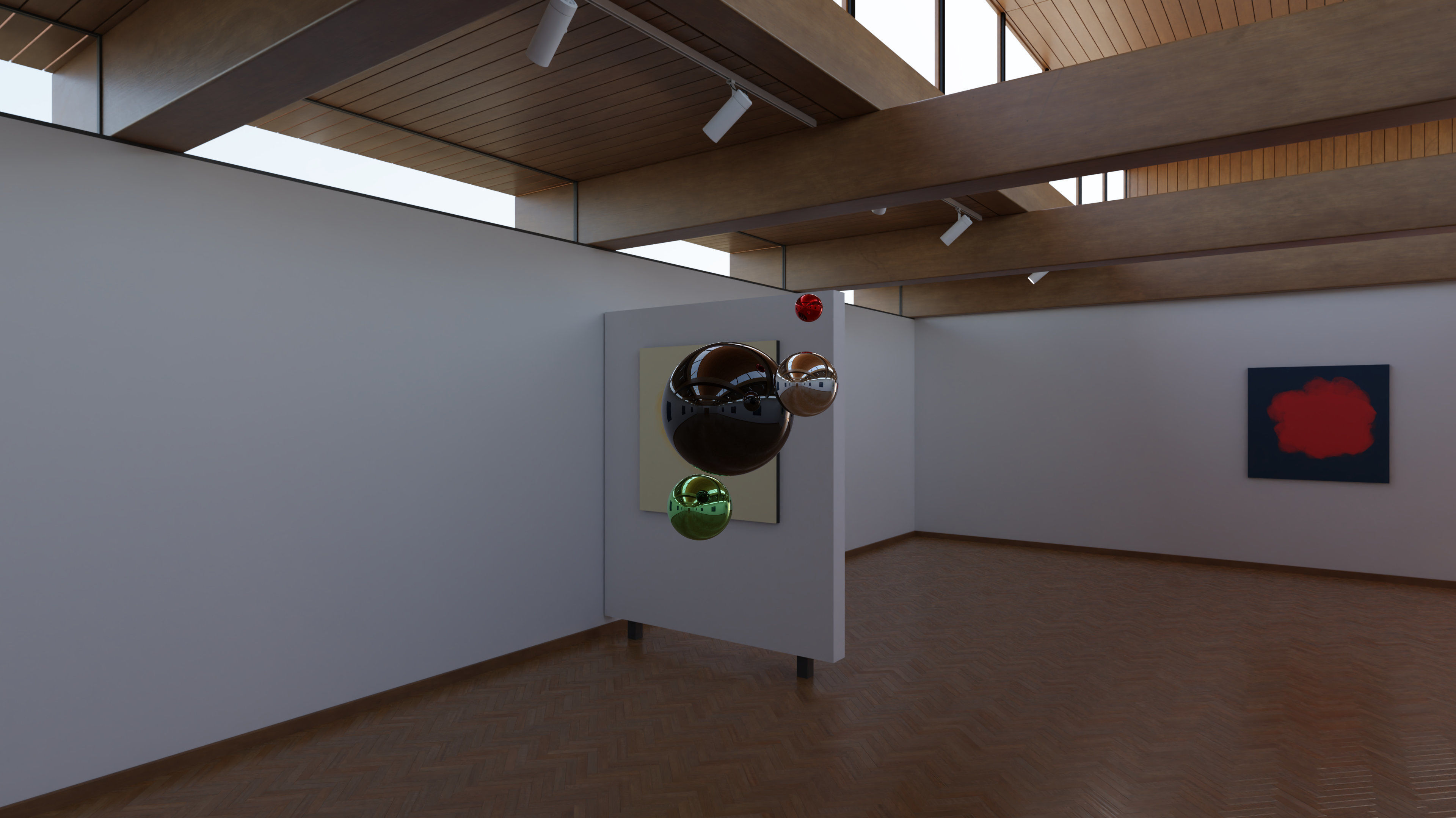 HDRI - Art Museum Gallery Interior 21 - 16384x8192 Texture_3