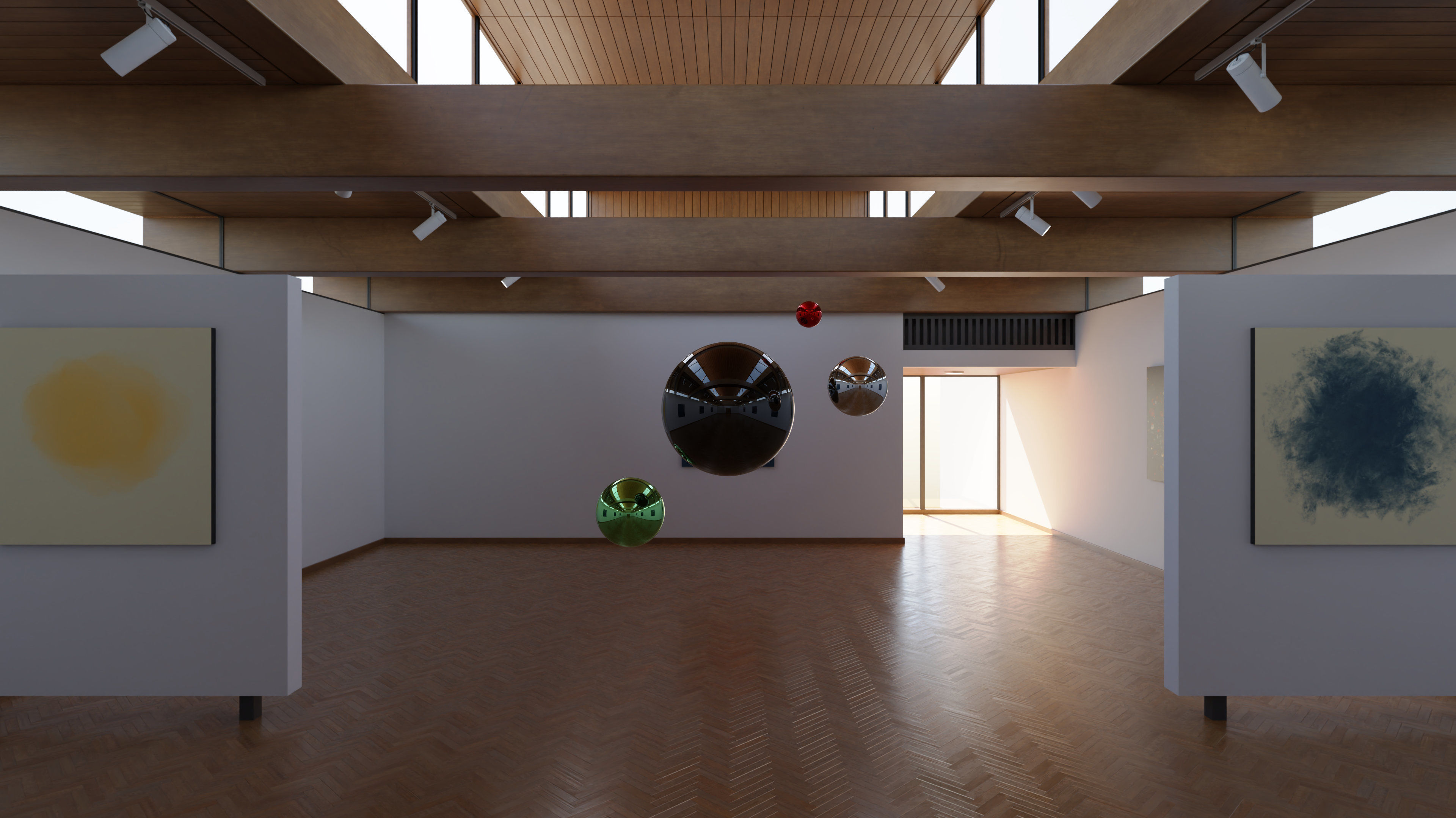 HDRI - Art Museum Gallery Interior 21 - 16384x8192 Texture_1