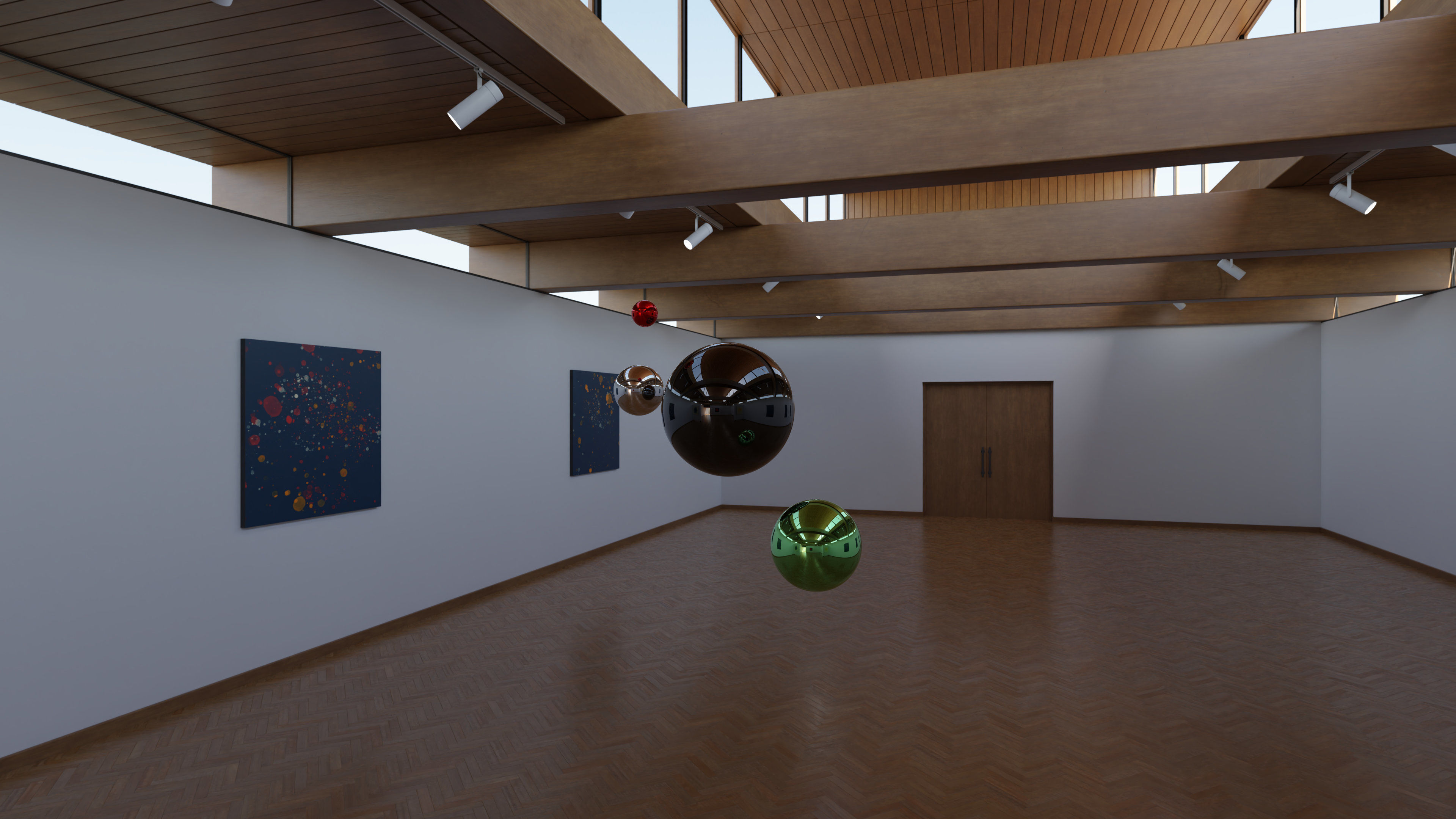 HDRI - Art Museum Gallery Interior 21 - 16384x8192 Texture_12