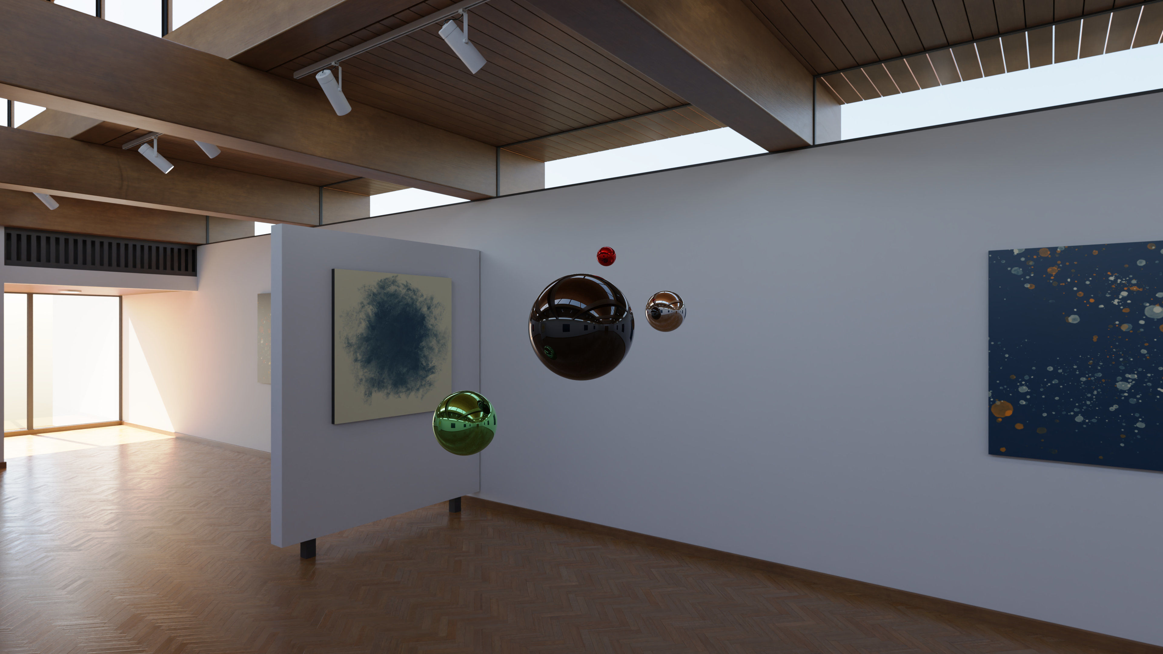 HDRI - Art Museum Gallery Interior 21 - 16384x8192 Texture_18