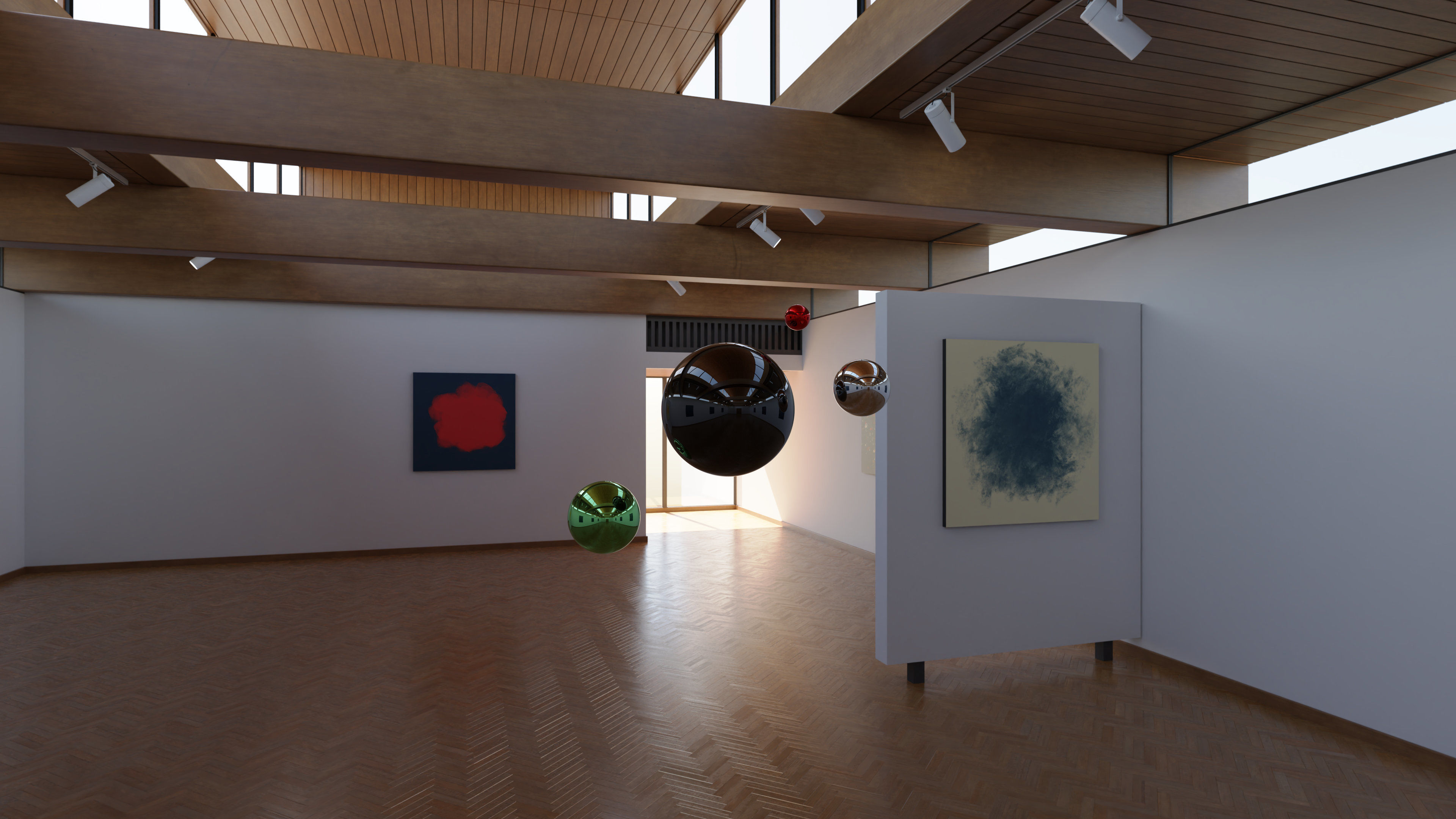 HDRI - Art Museum Gallery Interior 21 - 16384x8192 Texture_20