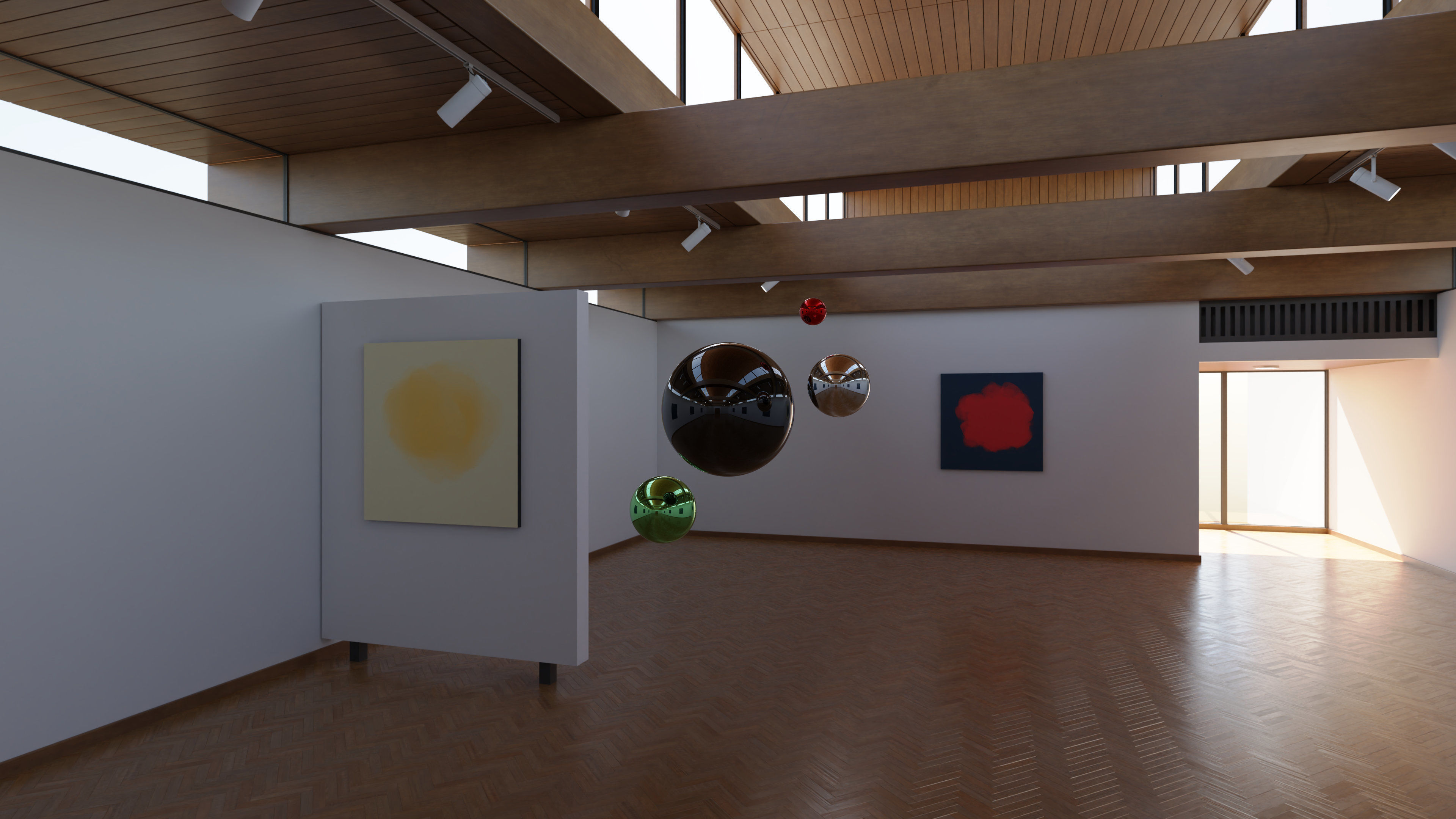 HDRI - Art Museum Gallery Interior 21 - 16384x8192 Texture_2