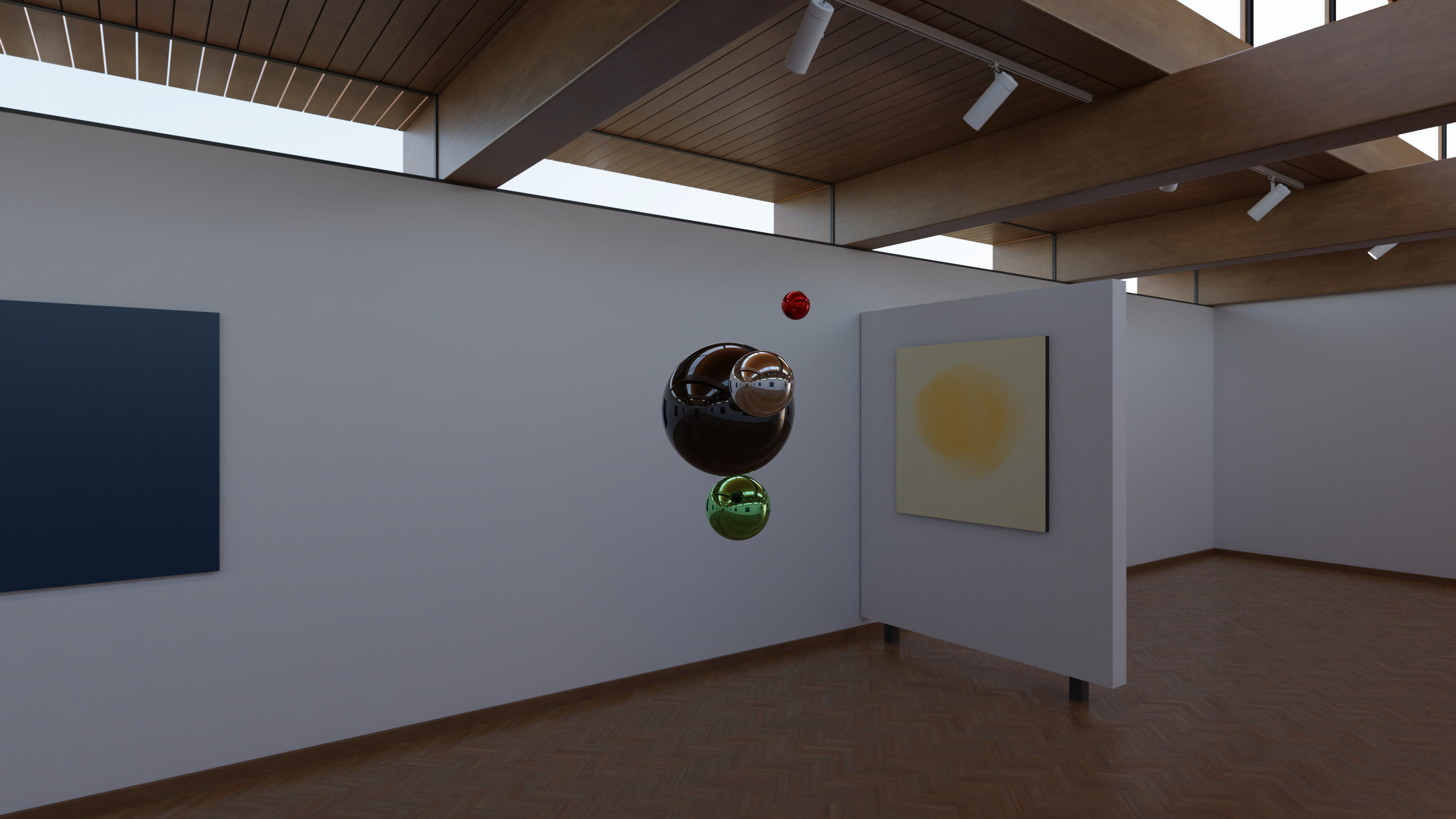 HDRI - Art Museum Gallery Interior 21 - 16384x8192 Texture_4