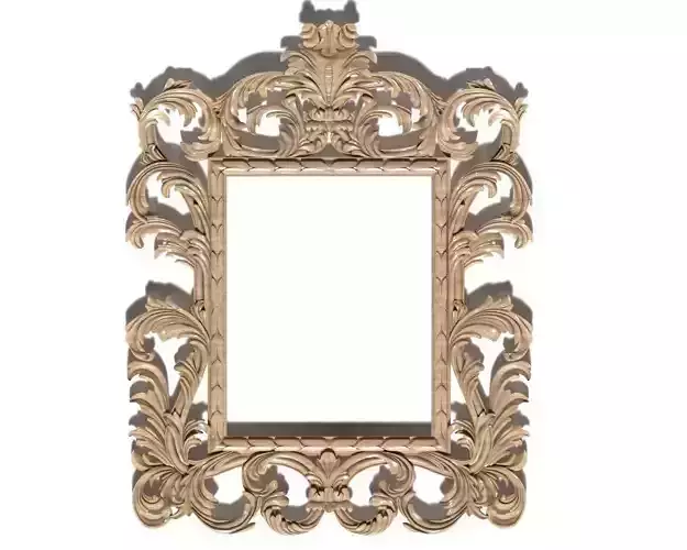 Frame-002 antique ornate frame 3D model