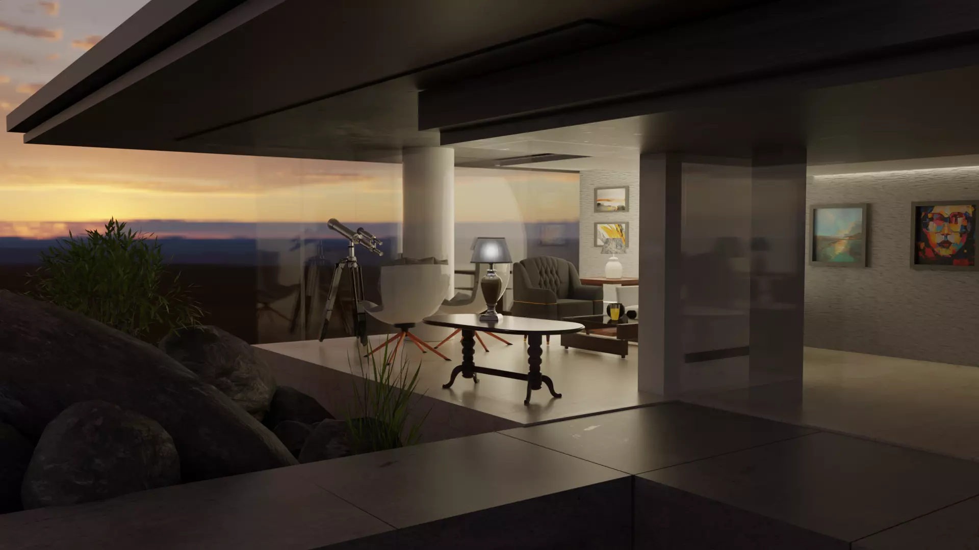 A Modern House 3D model
