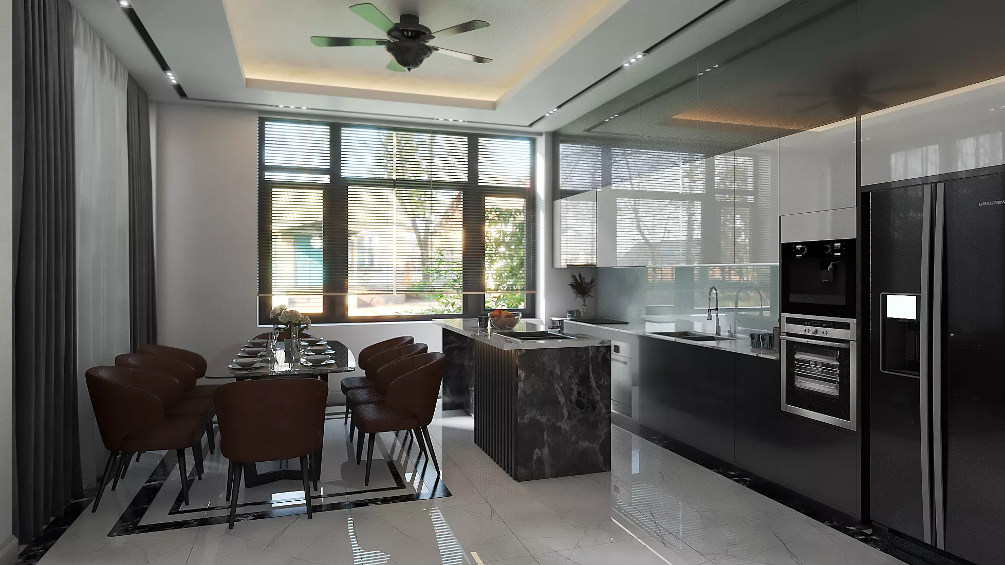 kitchenroom modern kitchen design - interior design 3D model