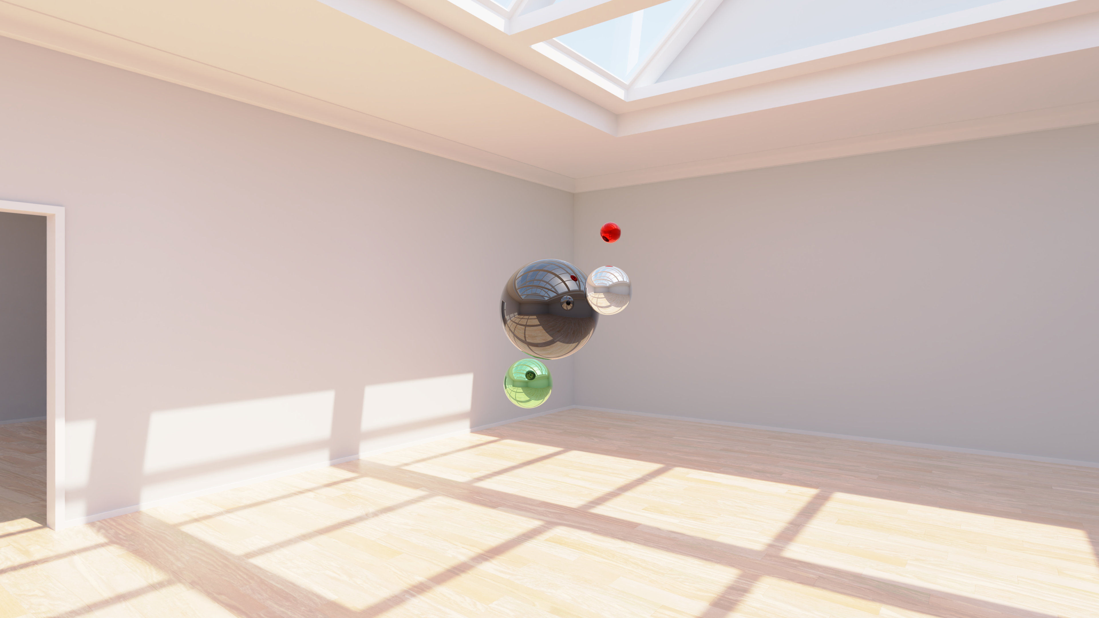 HDRI - Art Museum Gallery Interior 22 - 16384x8192 Texture_3