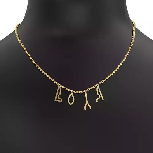  Will liberty Pendant necklace Ukraine 3D print model