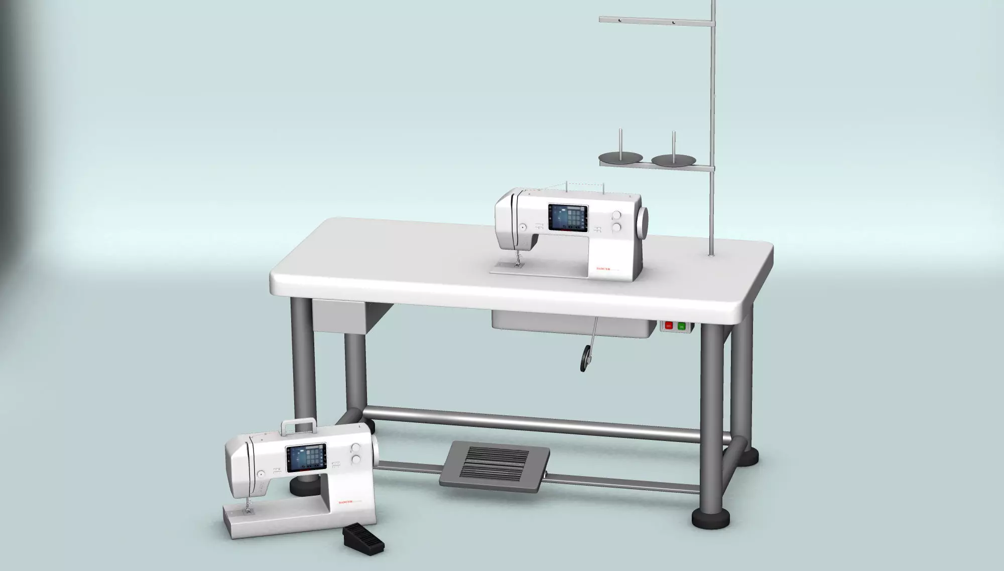 Sewing Machine 3D model_0