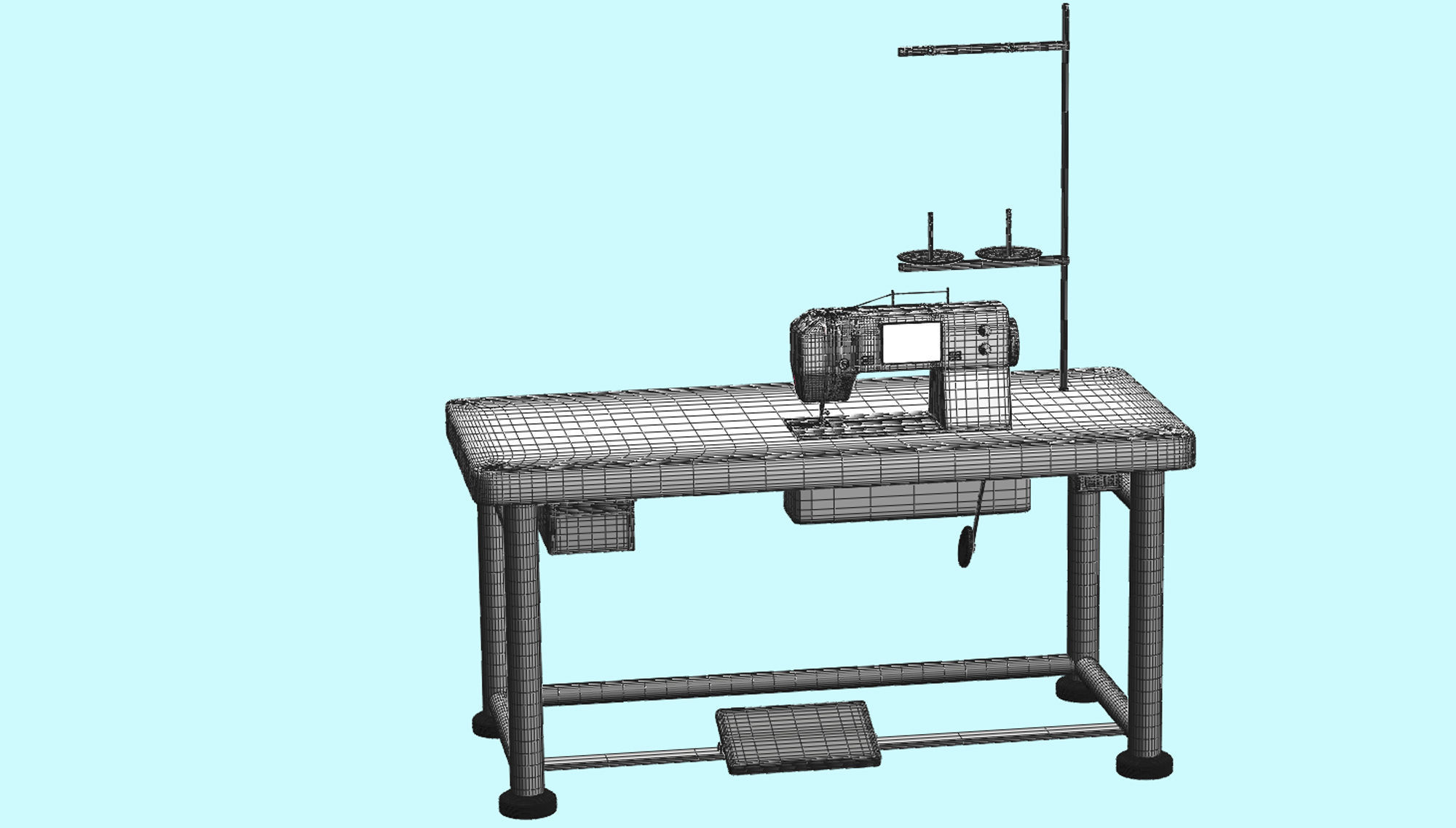 Sewing Machine 3D model_7