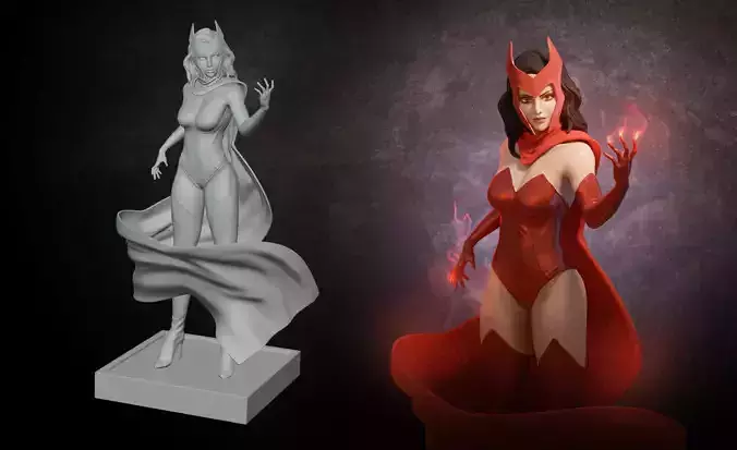 Wanda Maximoff Free 3D print model