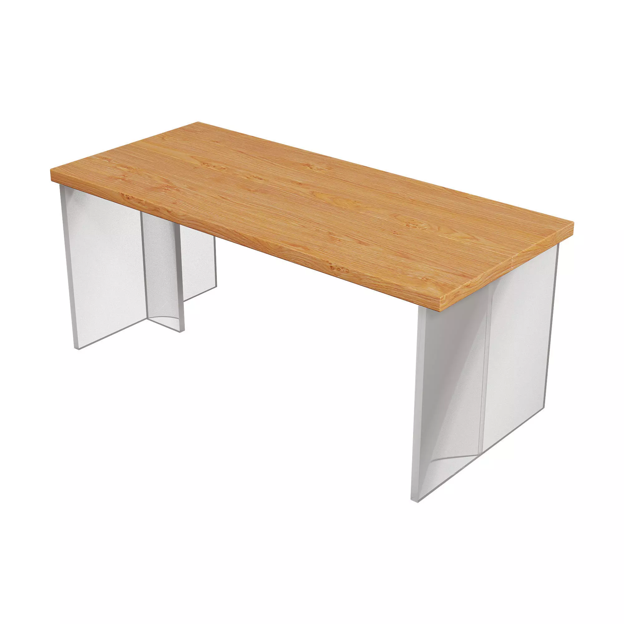 Homary Modern Natural Wood Floating Dining Table Free low-poly 3D model