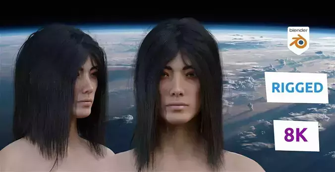 Nakana Asian Blender Realistic Female Characte