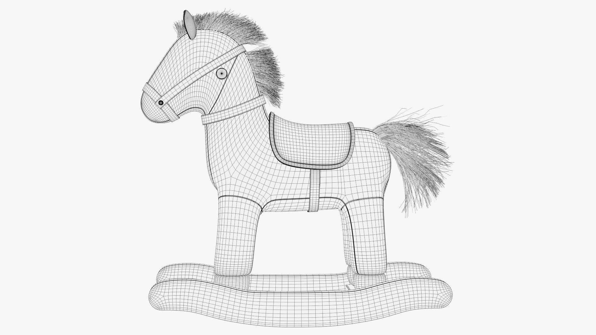 Baby Rocking Horse 3D model_15