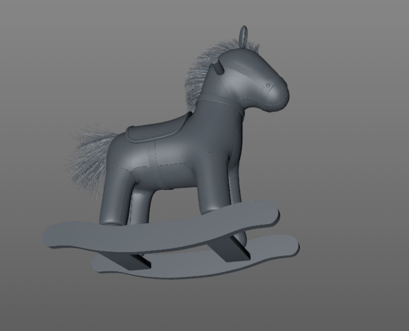 Baby Rocking Horse 3D model_14