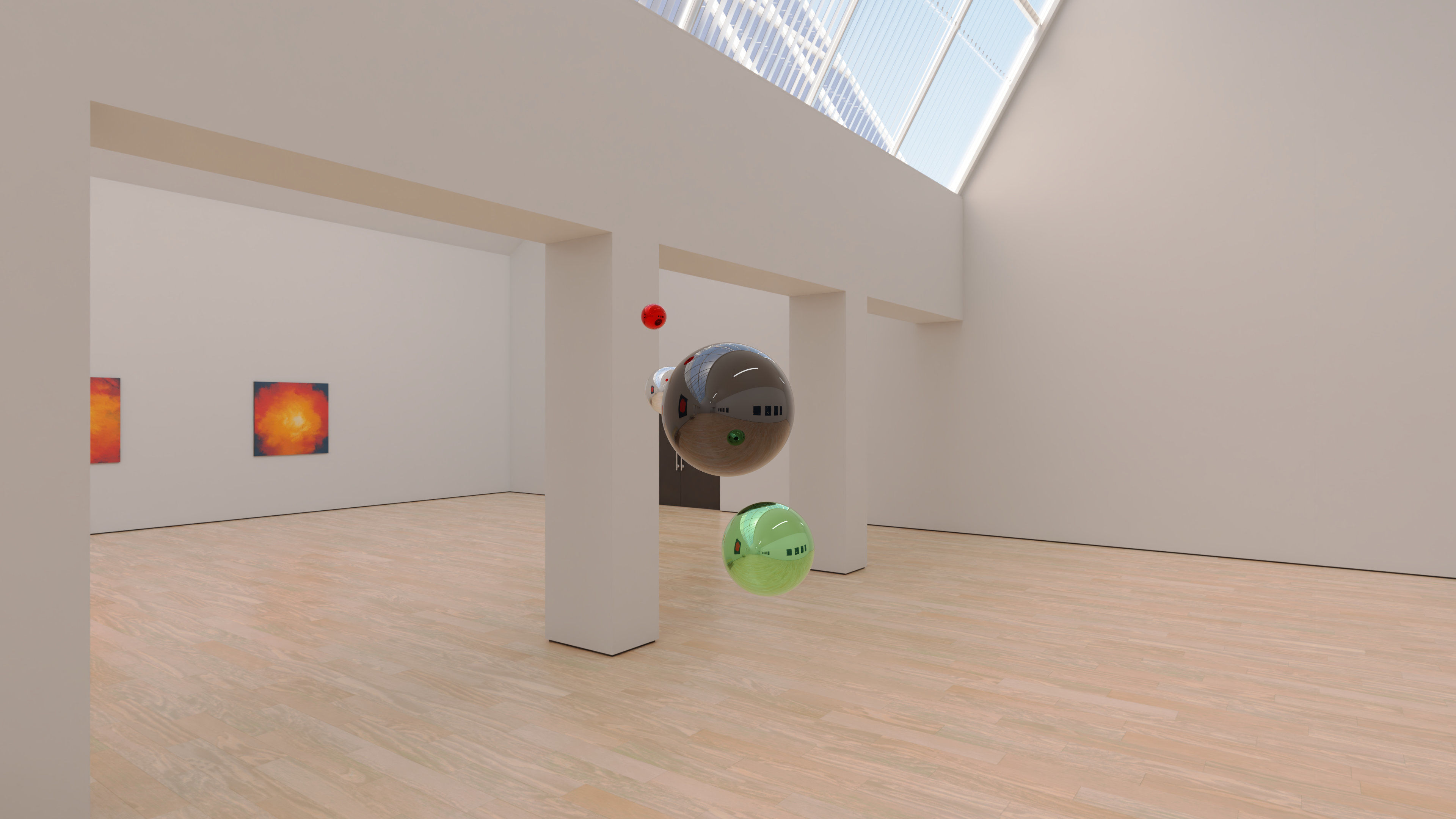 HDRI - Art Museum Gallery Interior 23 v1 - 16384x8192 Texture_13