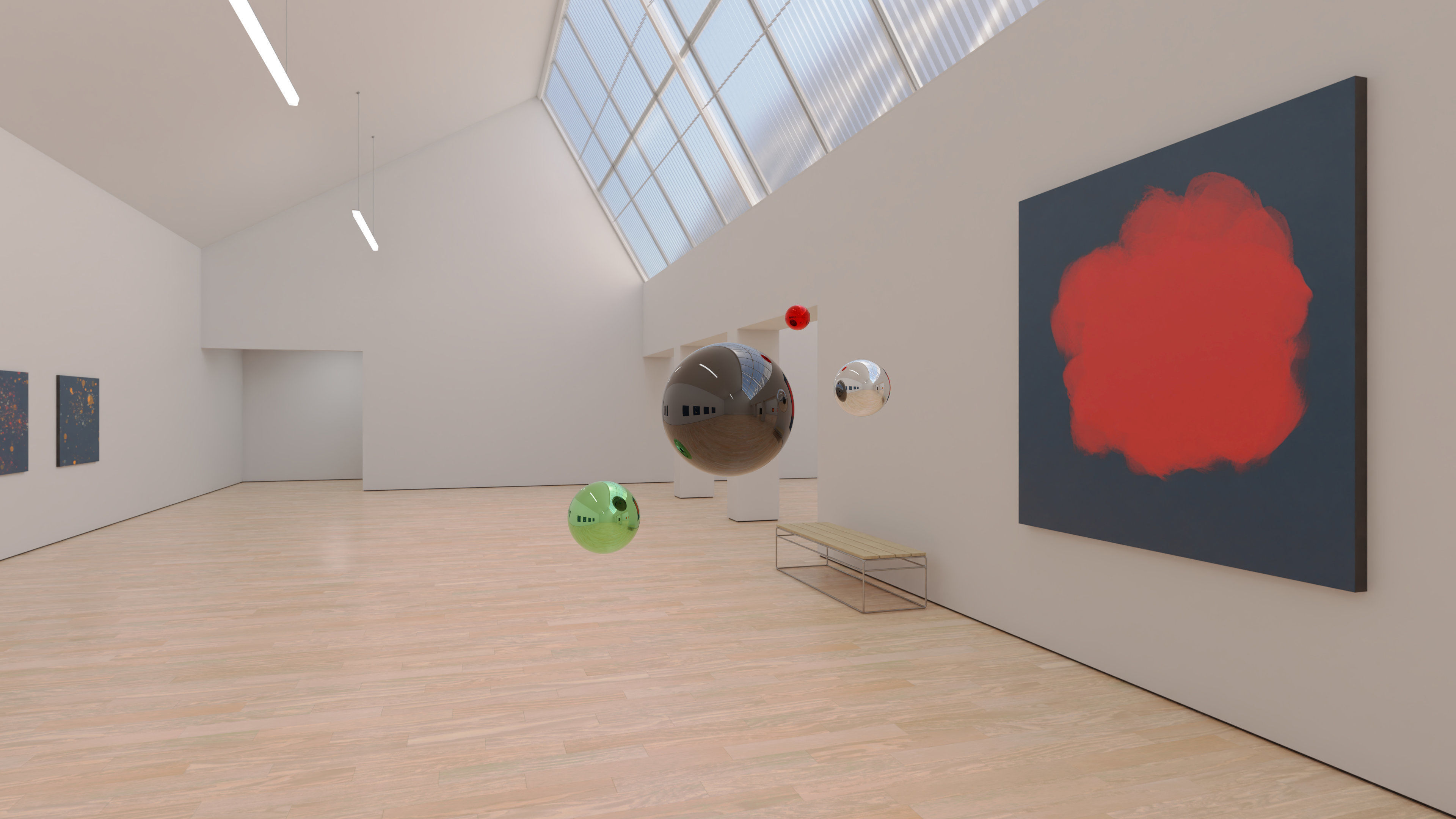 HDRI - Art Museum Gallery Interior 23 v1 - 16384x8192 Texture_20
