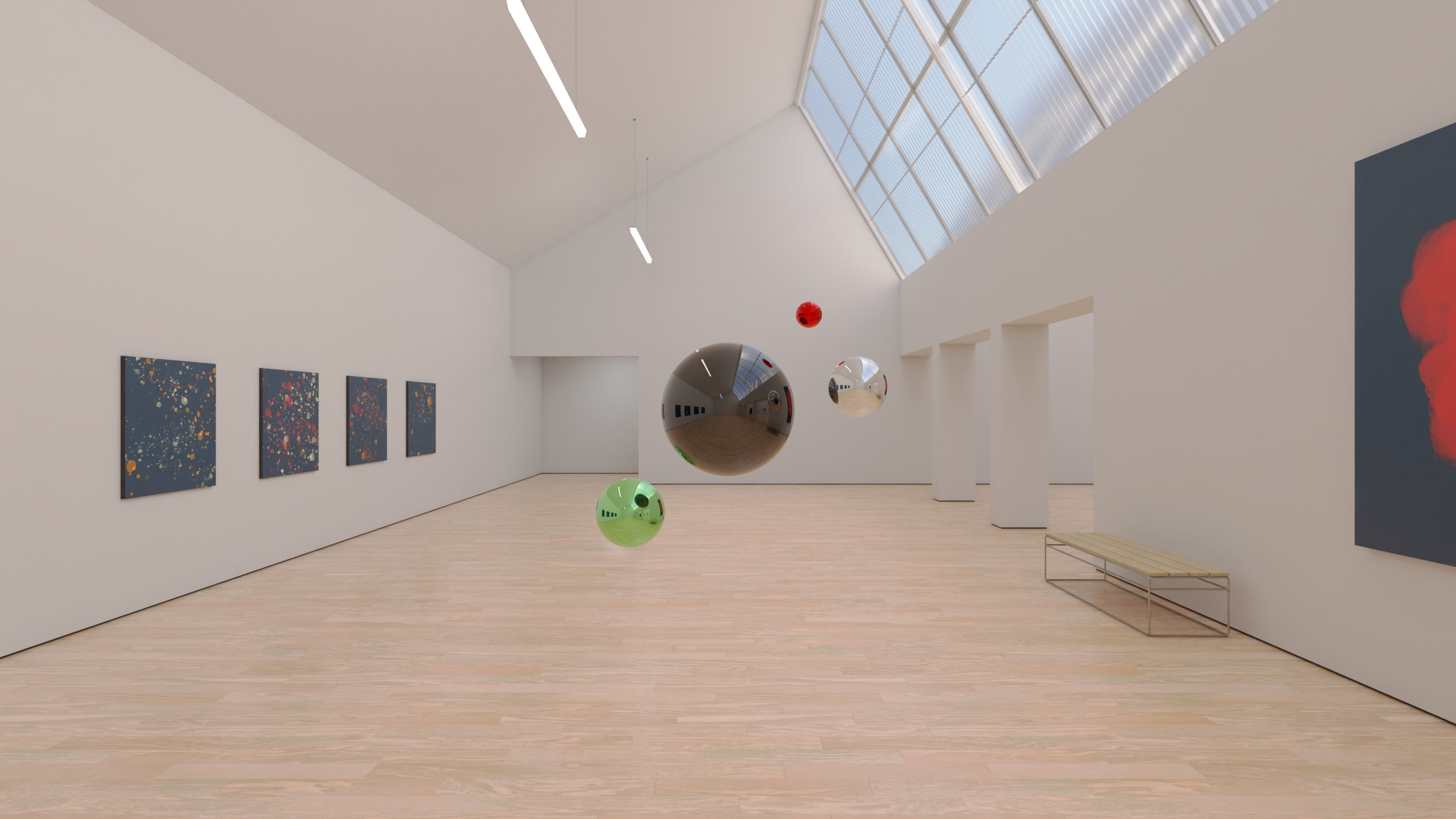 HDRI - Art Museum Gallery Interior 23 v1 - 16384x8192 Texture_1