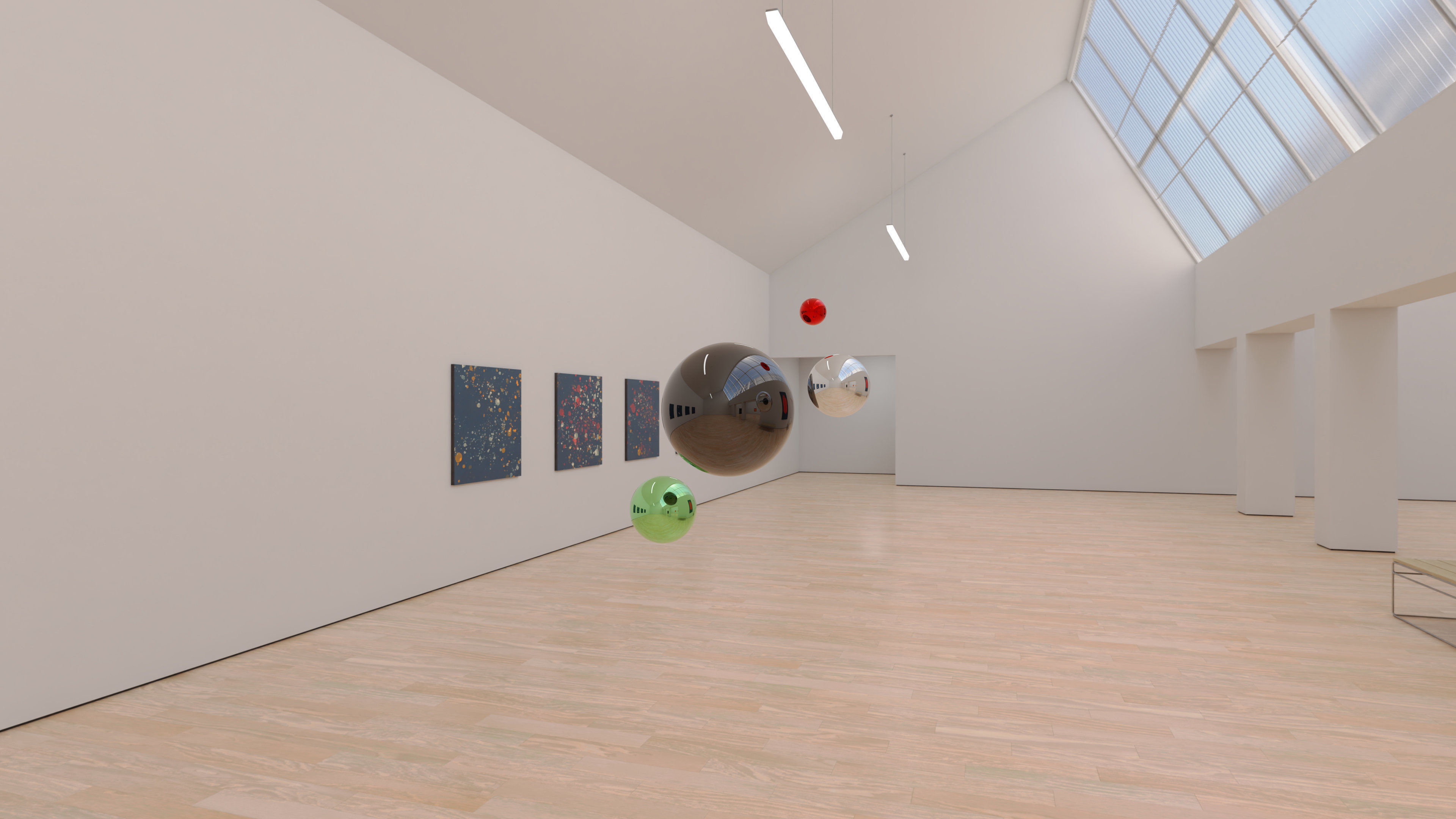 HDRI - Art Museum Gallery Interior 23 v1 - 16384x8192 Texture_2