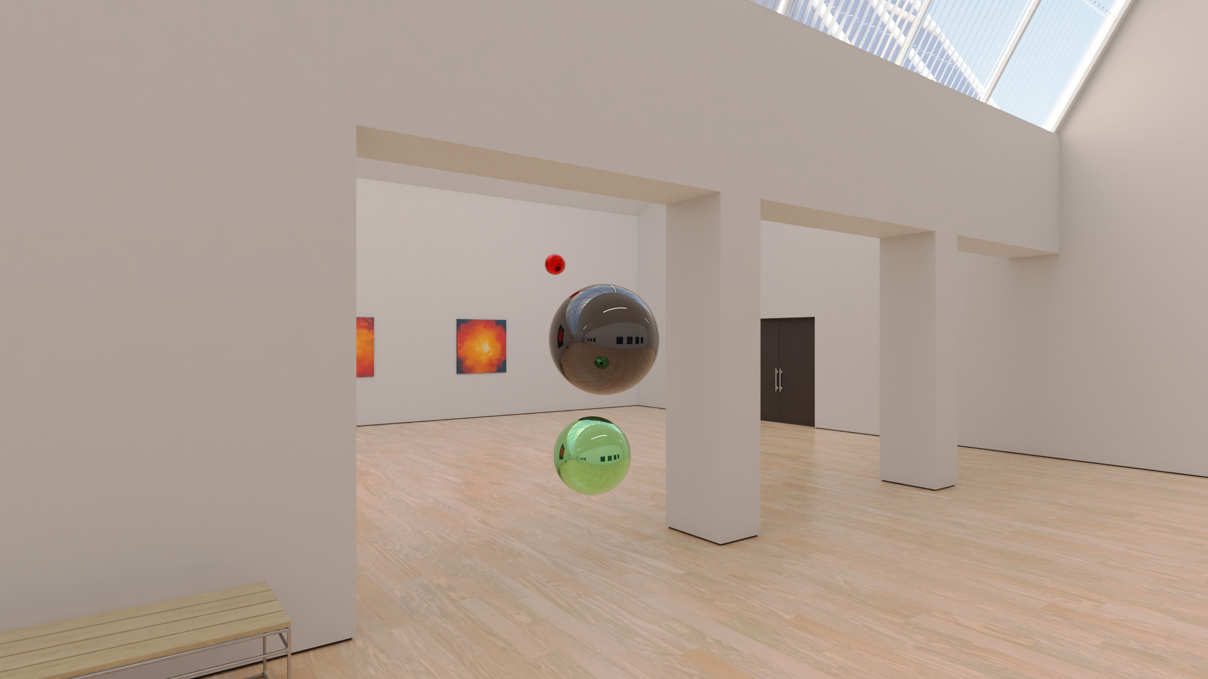 HDRI - Art Museum Gallery Interior 23 v1 - 16384x8192 Texture_14