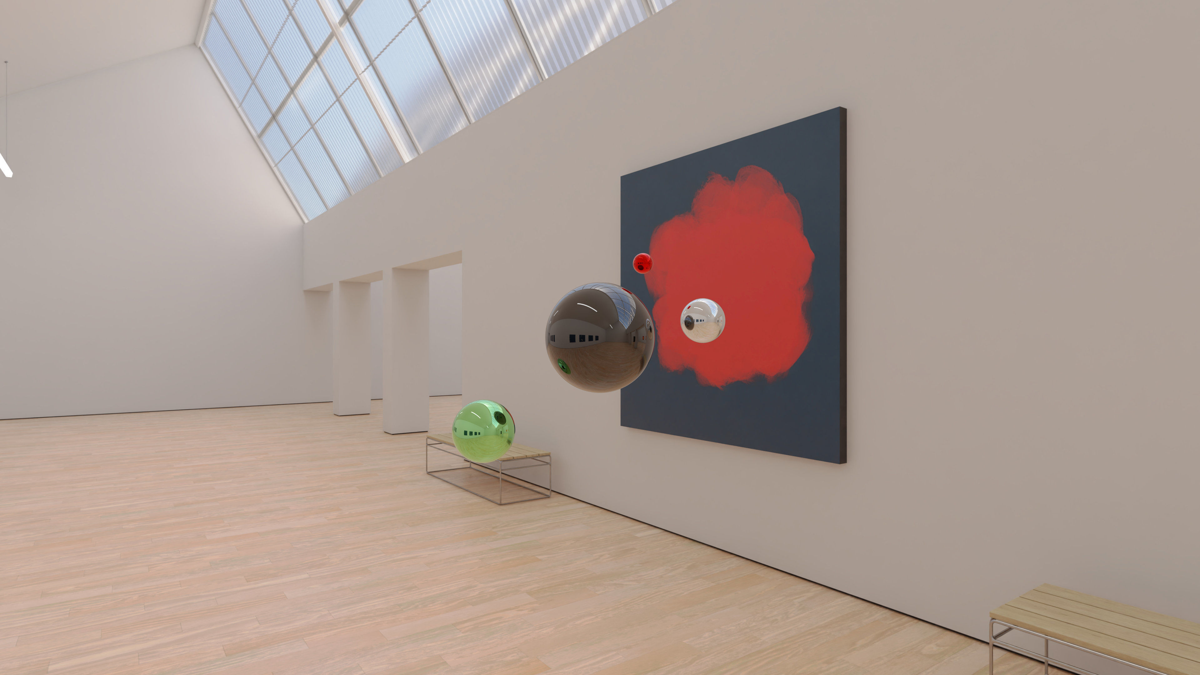 HDRI - Art Museum Gallery Interior 23 v1 - 16384x8192 Texture_19