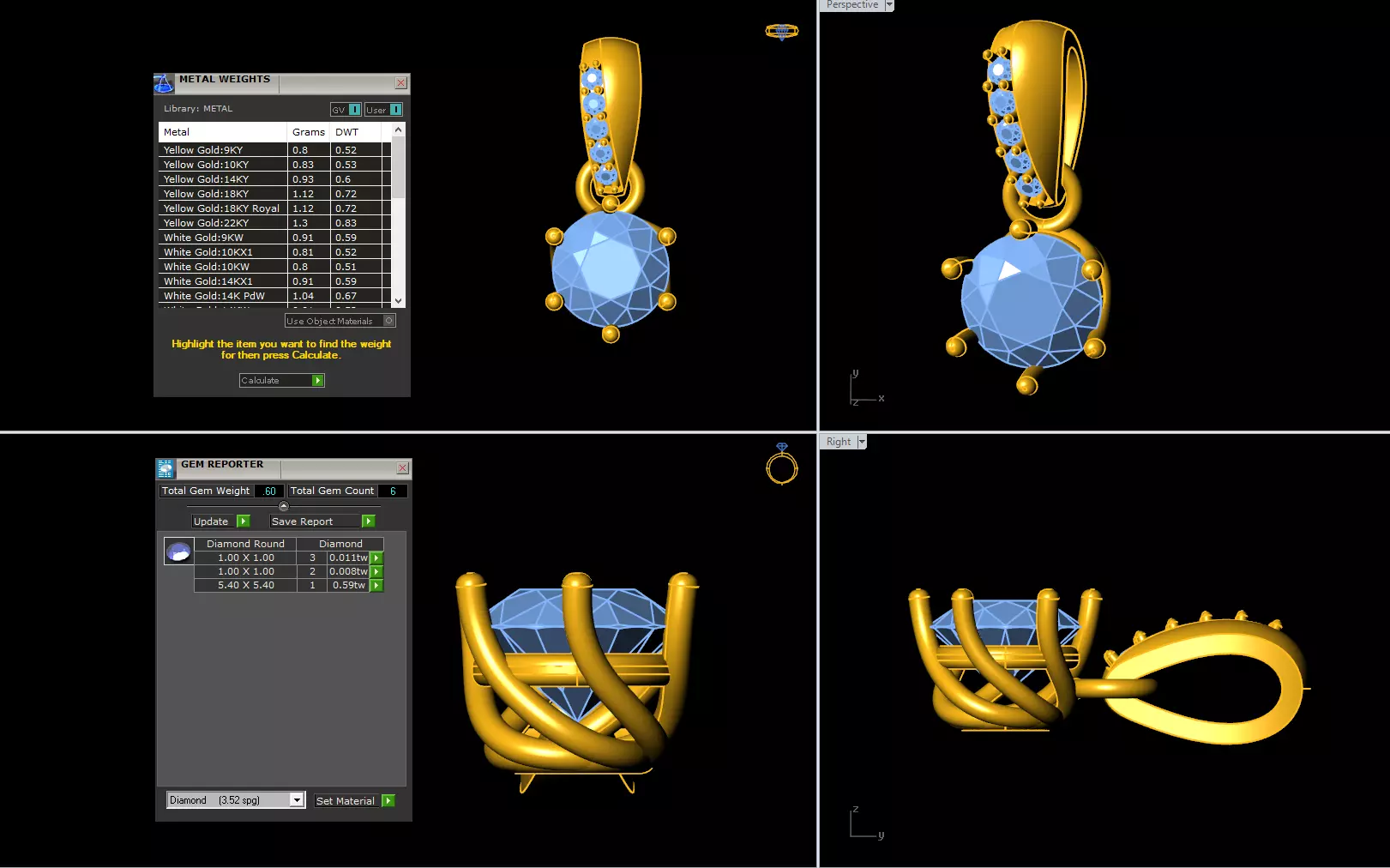 PENDANTS DIAMOND 3D print model_0