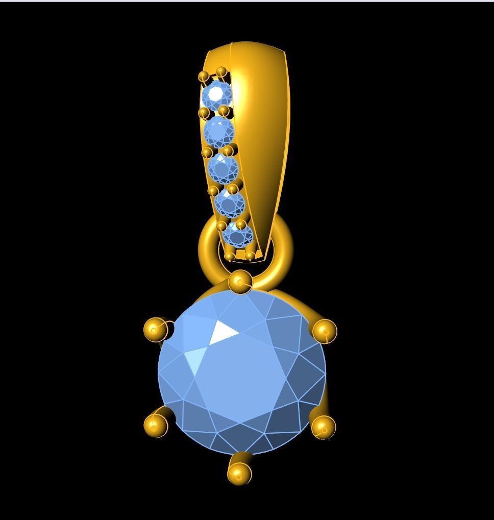 PENDANTS DIAMOND 3D print model_1