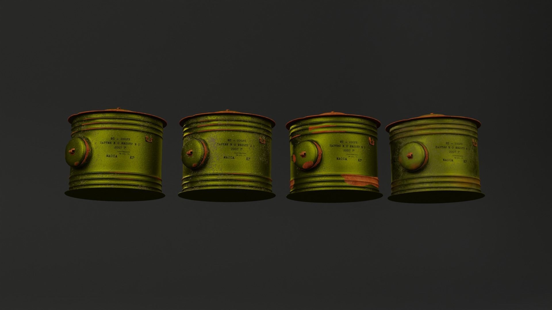 Large Air Filters for shelter vent Low-poly 3D model_5