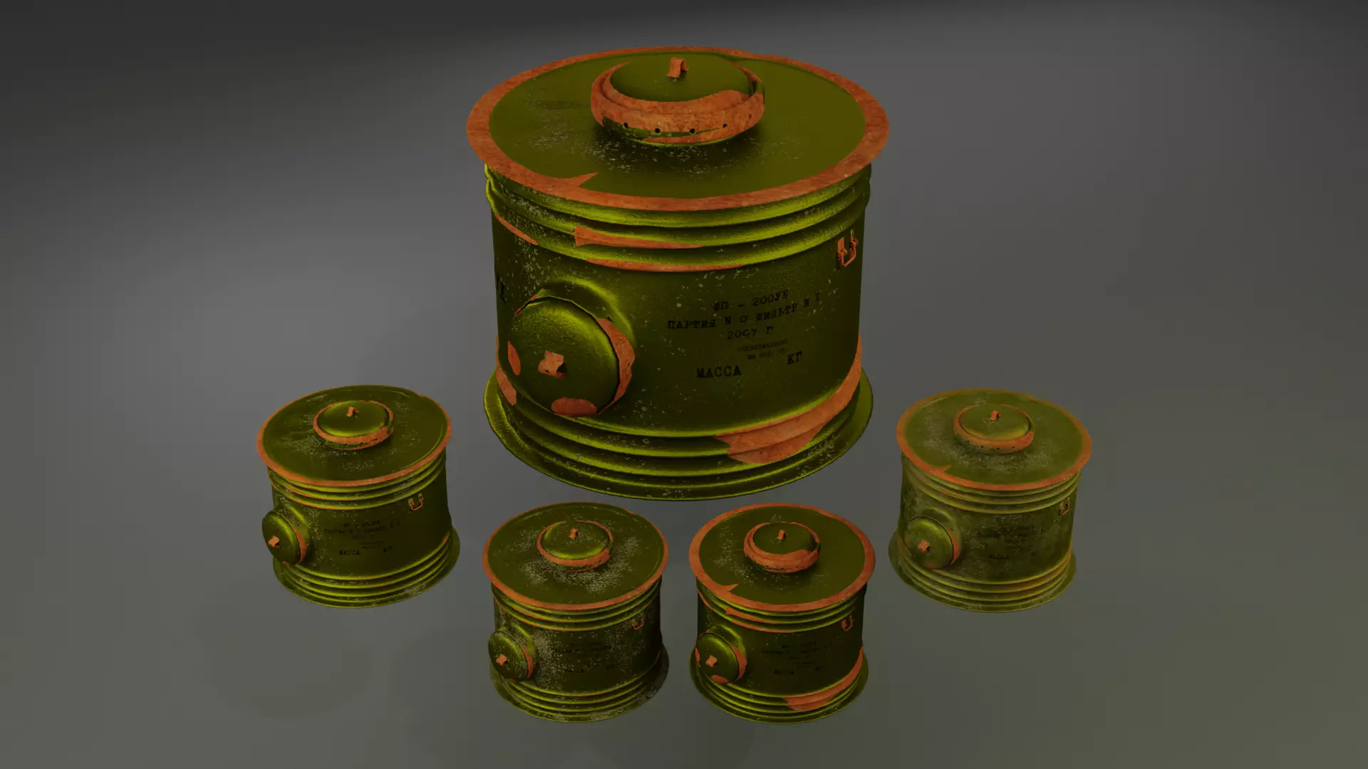 Large Air Filters for shelter vent Low-poly 3D model_0