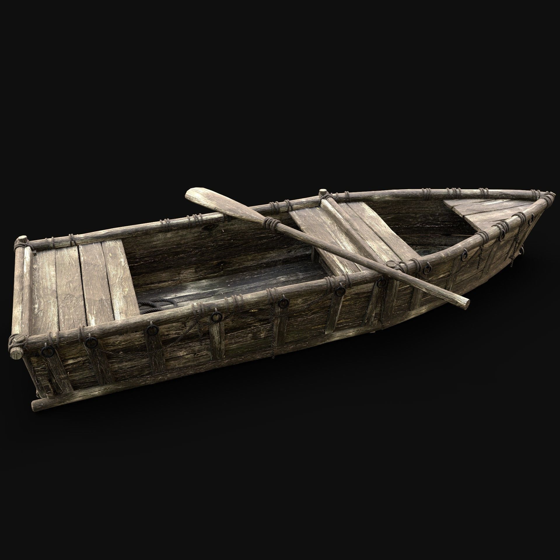BOAT ROWBOAT GONDOLA RAFT WOODEN FISHERMAN COLLECTION PACK _6