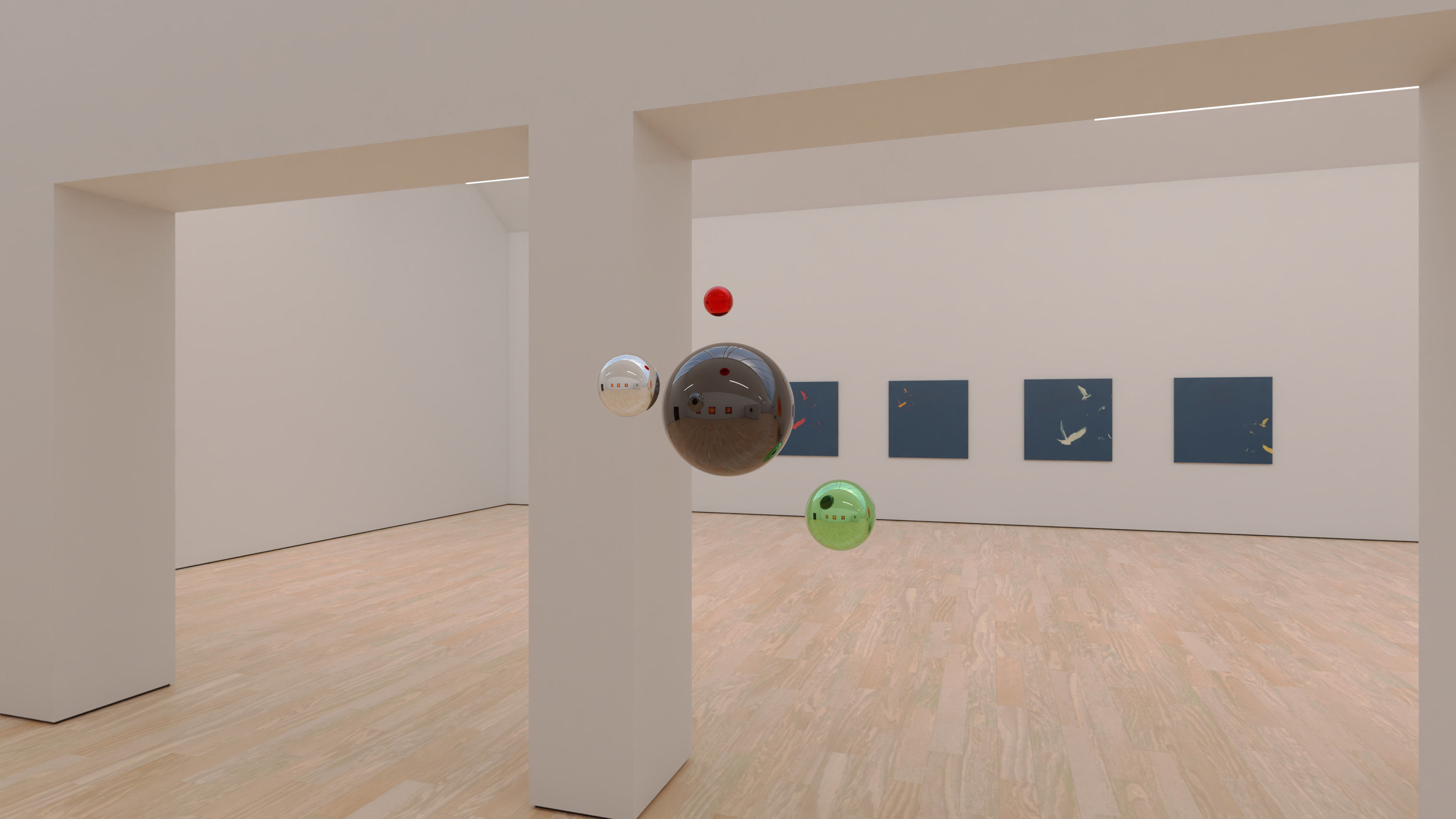 HDRI - Art Museum Gallery Interior 23 v2 - 16384x8192 Texture_7