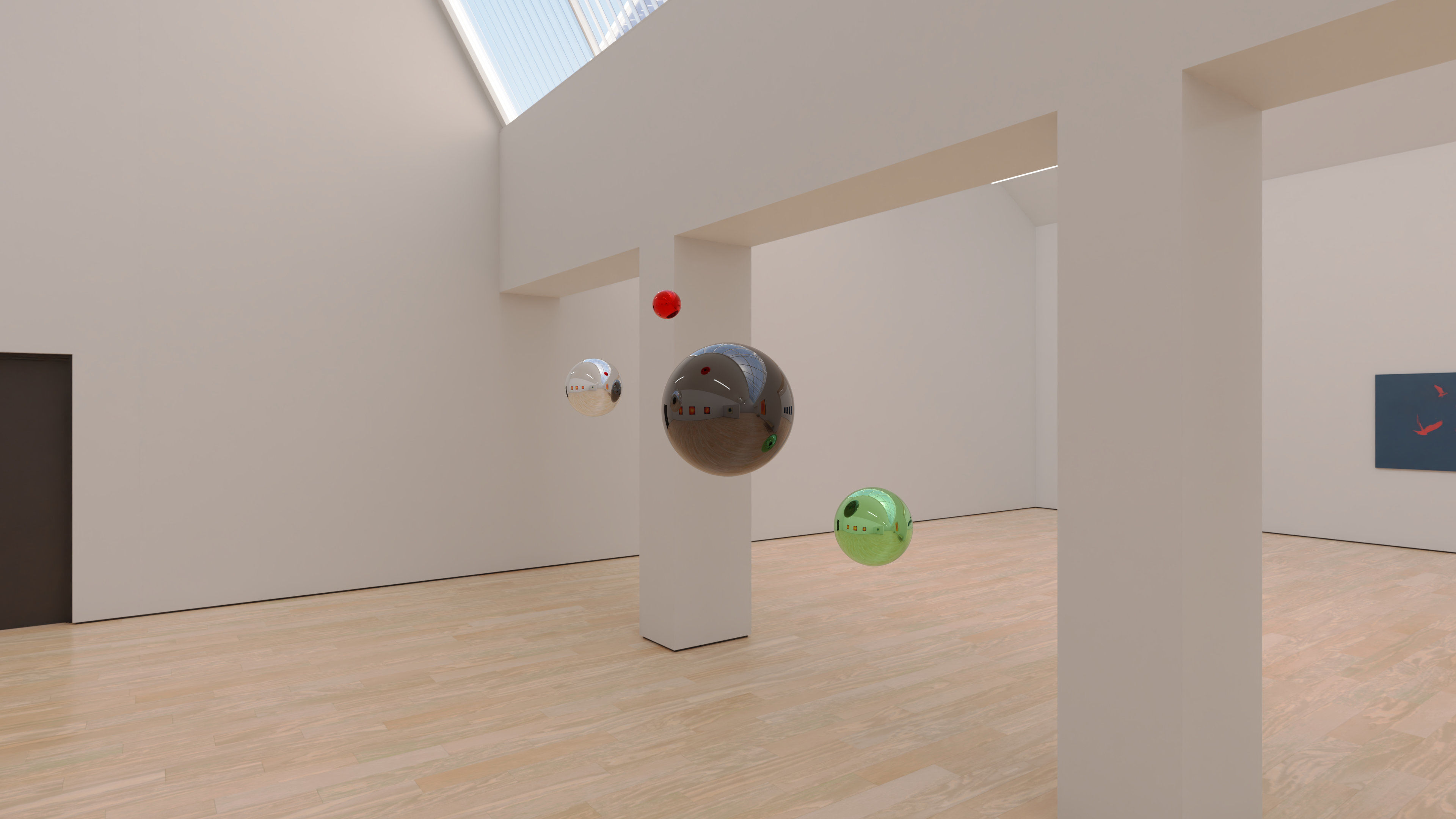 HDRI - Art Museum Gallery Interior 23 v2 - 16384x8192 Texture_9