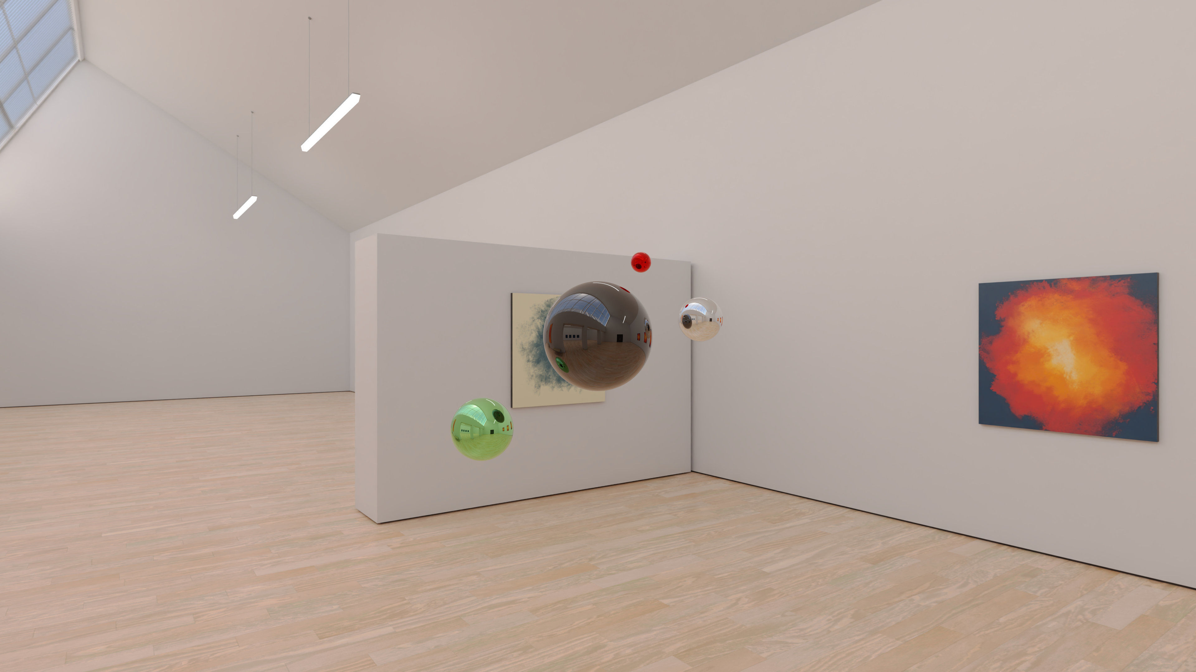 HDRI - Art Museum Gallery Interior 23 v2 - 16384x8192 Texture_18