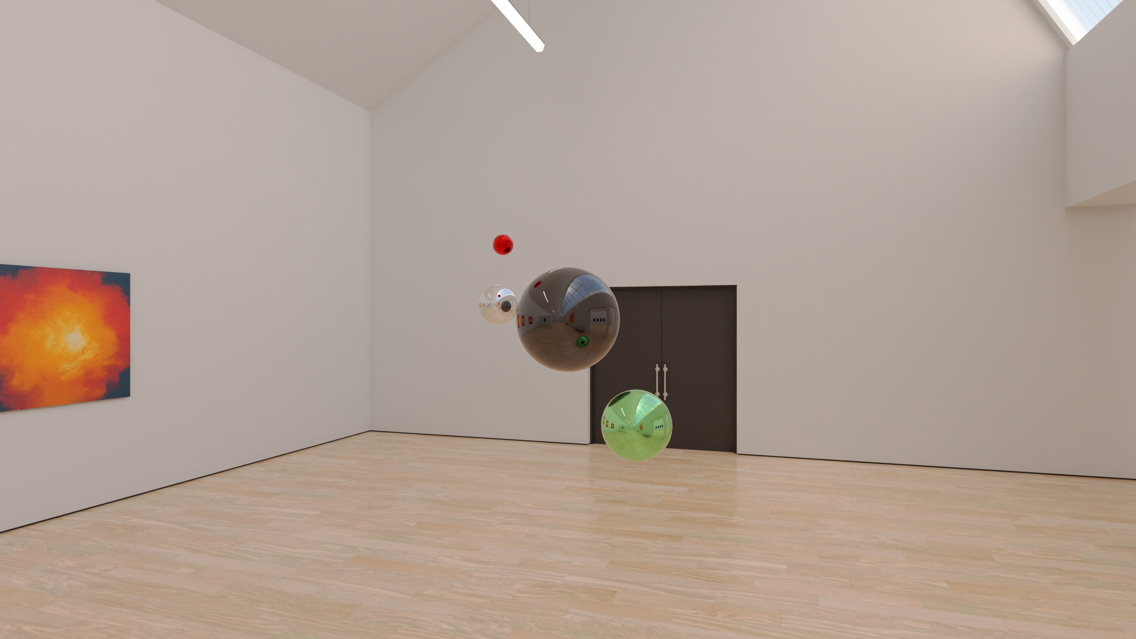 HDRI - Art Museum Gallery Interior 23 v2 - 16384x8192 Texture_12