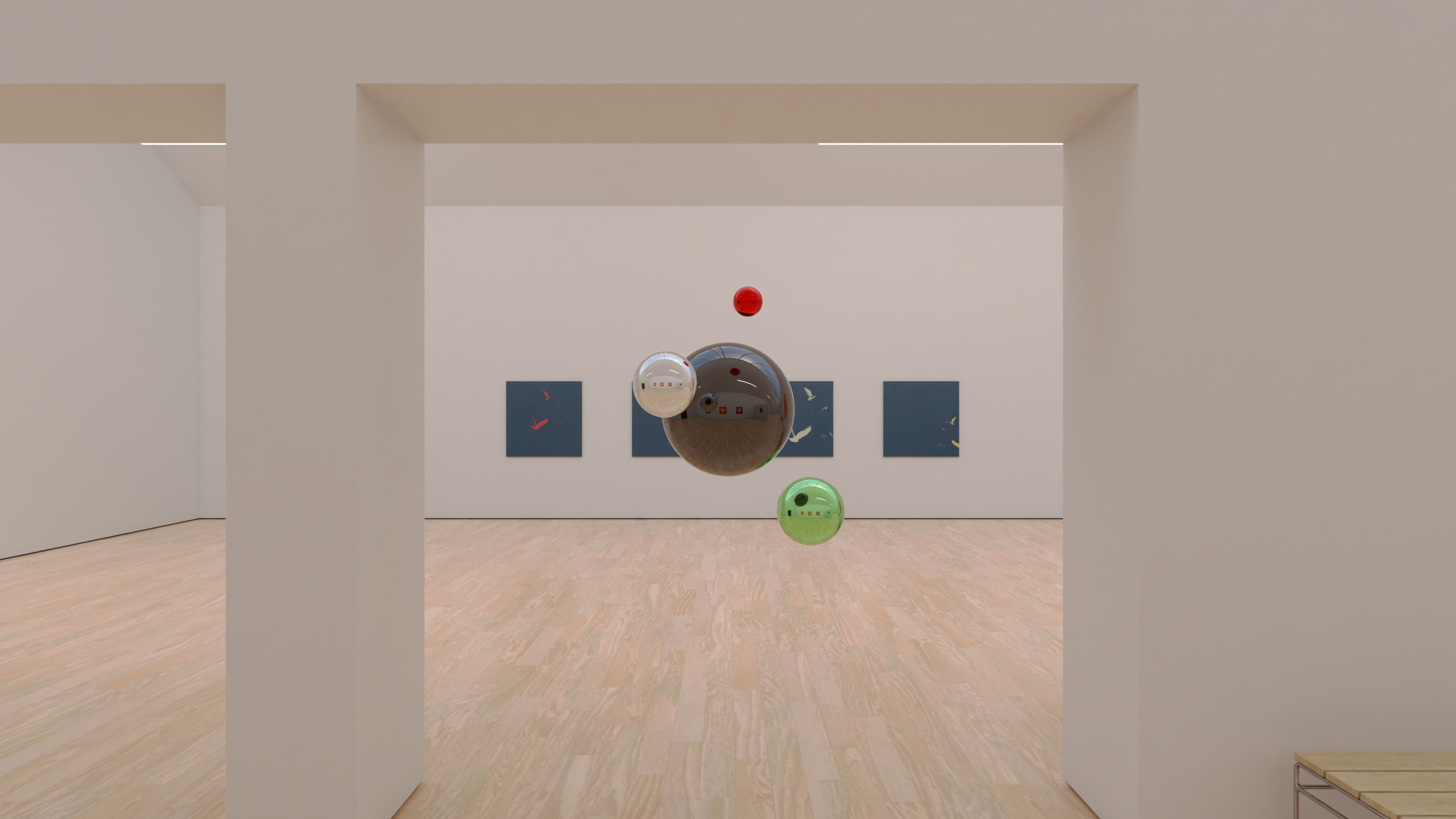 HDRI - Art Museum Gallery Interior 23 v2 - 16384x8192 Texture_6