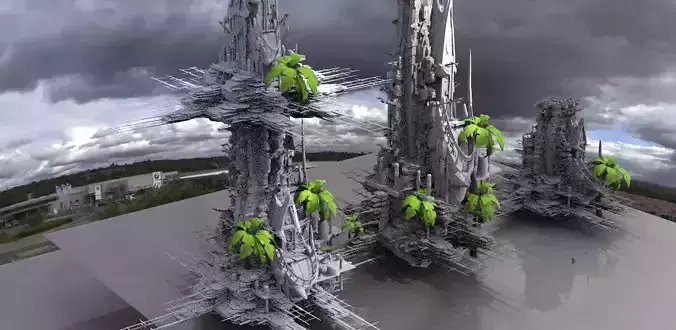 Tribal Island beach Towers Kit bash 2 