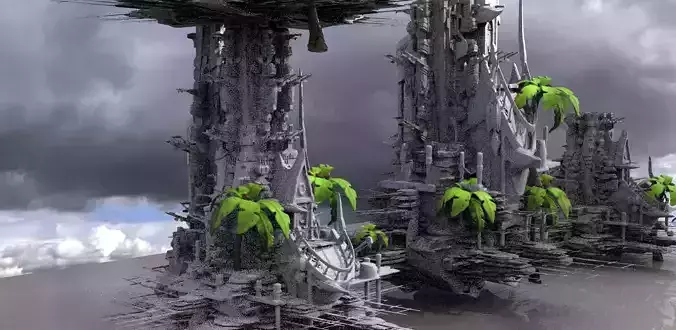 Tribal Island beach Towers Kit bash 3