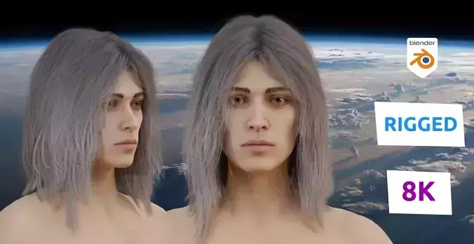 Alice European Blender Realistic Female Character