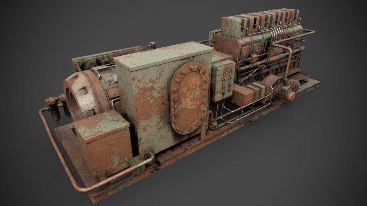 Diesel-generator steam engine 3D model_12